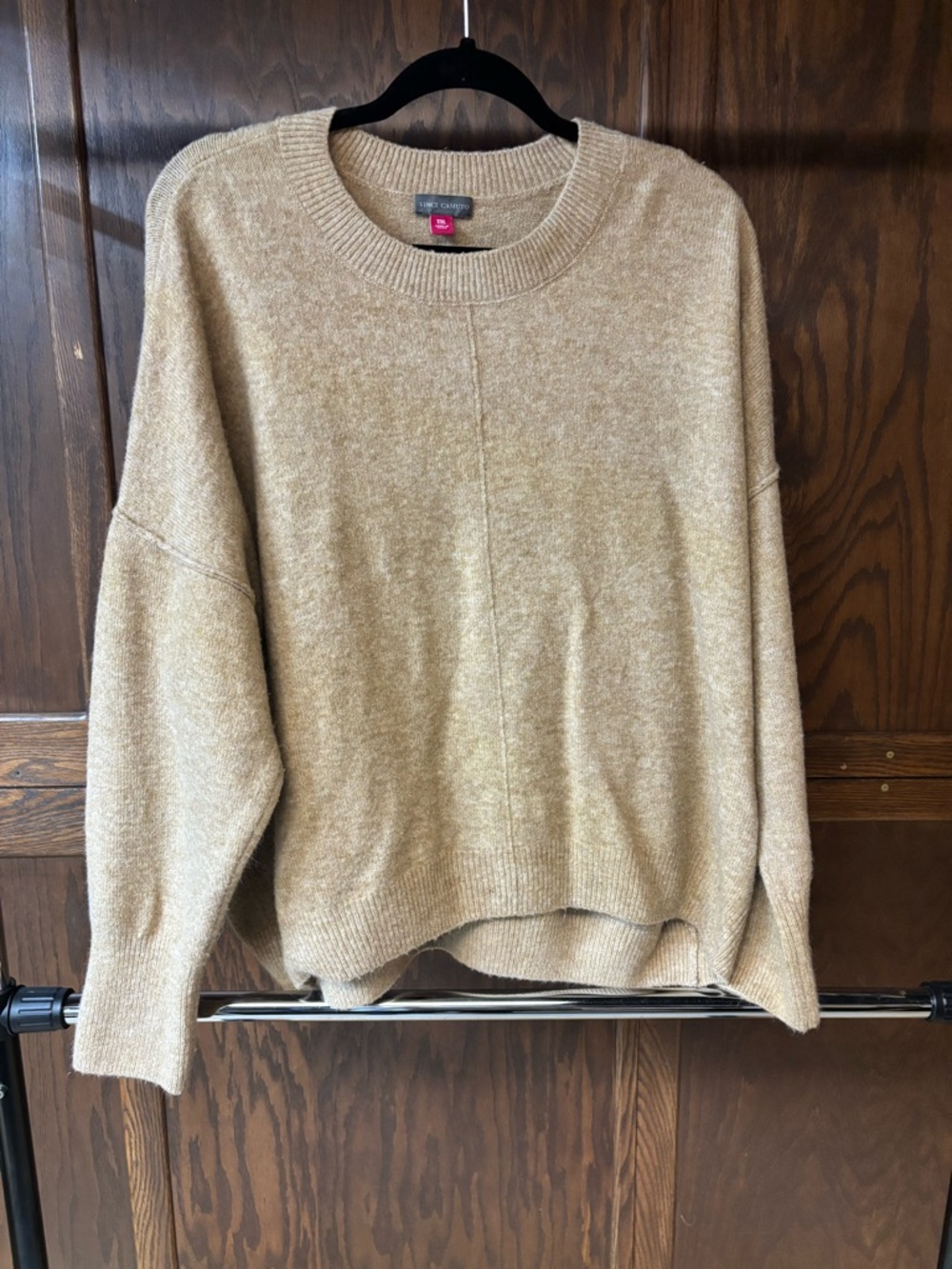 Vince Camuto Neutral Crewneck Sweater in Light Taupe